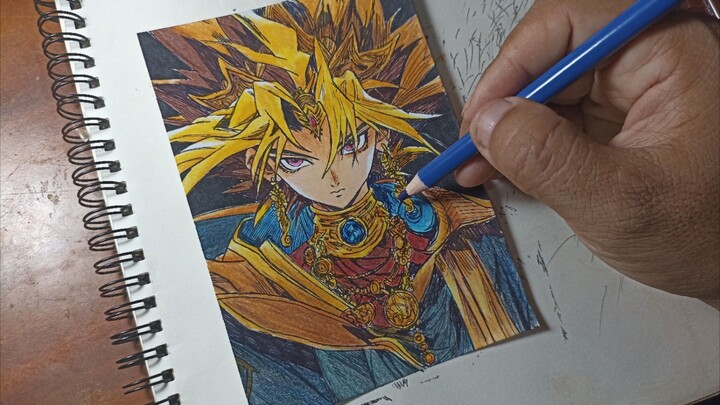 mewarnai gambar Yami Yugi