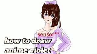 how to draw anime violet