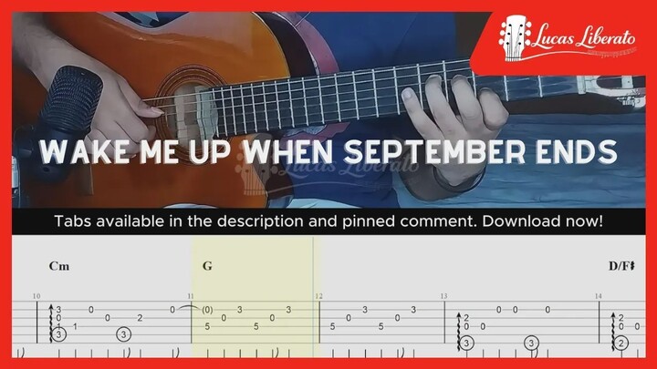 Wake Me Up When September Ends - Green Day | Fingerstyle Guitar | Free Tabs + On Screen TAB
