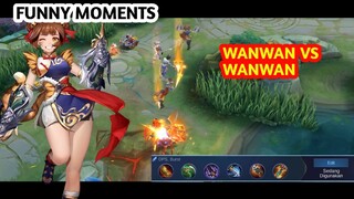 wanwan vs wanwan siapa pemenang ? mobile legends funny moments