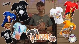 Trying on new Noms Shirts - Vlog