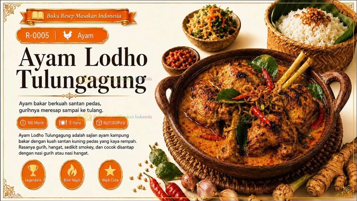 Resep Ayam Lodho Tulungagung, Ayam Bakar Kuah Santan Pedas Gurih
