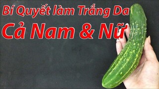 Cách làm trắng da cấp tốc tại nhà cho cả nam và nữ chỉ với 1 quả dưa chuột ( mẹo làm đẹp )