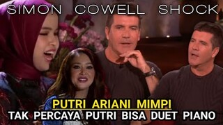 SIMON COWELL TAK PERCAYA❗PUTRI ARIANI BISA DUET MAIN PIANO SAMBIL NYANYI (SUB INDO)