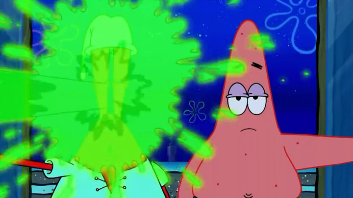 SpongeBob and Patrick squeeze inside Squidward’s body