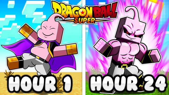 I Spent 24 HOURS as MAJIN BUU in Dragonball Super Minecraft!