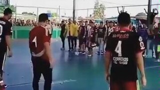 The player died unexpectedly and completed the last ball in the coffin with the help of his teammate