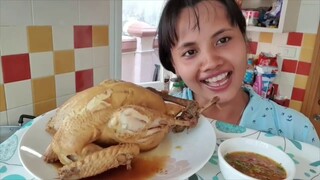 ไก่นึ่งน้ำปลา - นุ่นแม่บ้าน ตั๊กแตน ชลดา