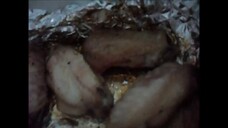 Oven Baked Chicken Wings Closeup Eating Sounds