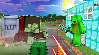 Maizen JJ ZOMBIE vs Security House - Minecraft gameplay Thanks to Maizen JJ and Mikey