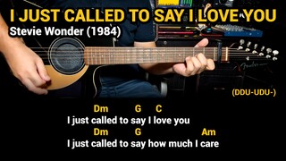 I Just Called to Say I Love You - Stevie Wonder (1984) - Easy Guitar Chords Tutorial with Lyrics 3
