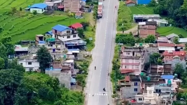 Nepal-Tibet floods update_Rasuwa Before flood Vs After Flood Views #flood #china #Nepal