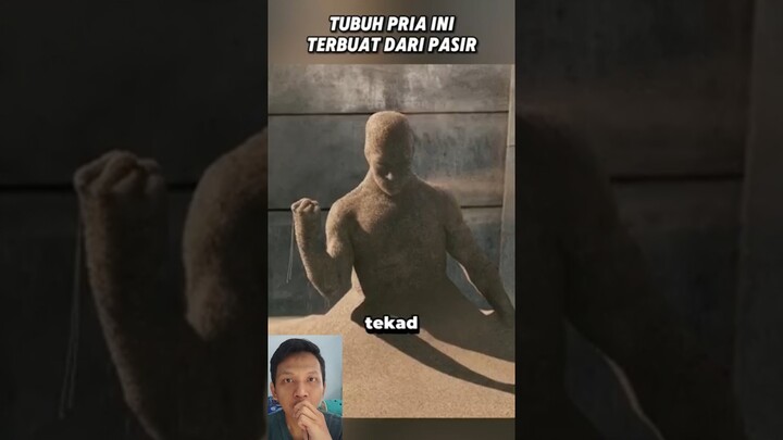 Anaknya kaget melihat ayahnya menjadi manusia pasir