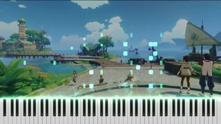 [Genshin Impact] OST Sumeru "Pelabuhan Omos (Siang Hari) BGM" Piano