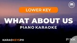 What About Us - P!nk (Lower Key - Piano Karaoke)