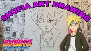 drawing anime Boruto part.1