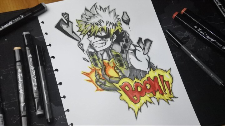 Drawing Bakugo My Hero Academia (Speed Drawing)