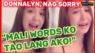 DONNALYN BARTOLOME: INAMIN ang PAGKAKAMALI MATAPOS MABATIKOS sa BALIK-TRABAHO POST..!