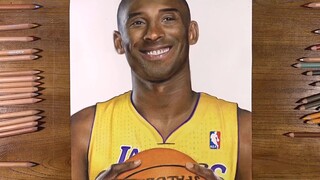 Vẽ Kobe Bryant bằng bút chì màu siêu giống