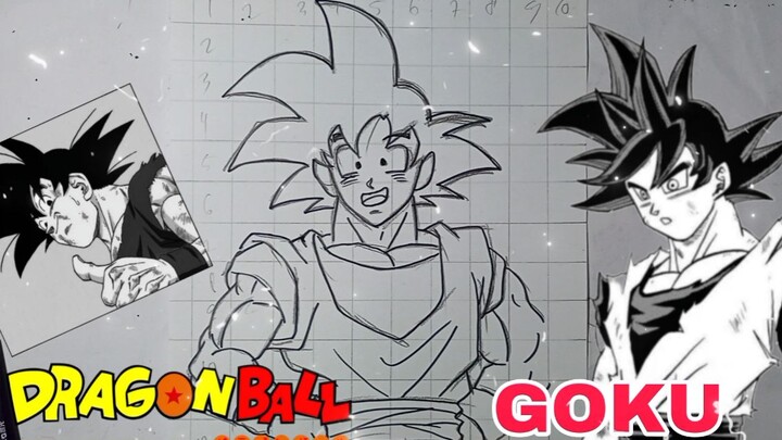 menggambar goku, dragon ball