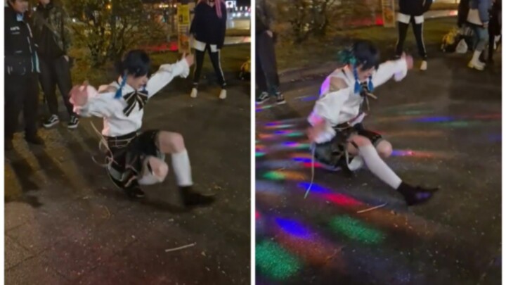 德国人COS温迪跳俄舞要素拉满