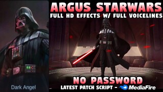 Argus Starwars Skin Script No Password | Argus Darth Vader Skin Script | Mobile Legends