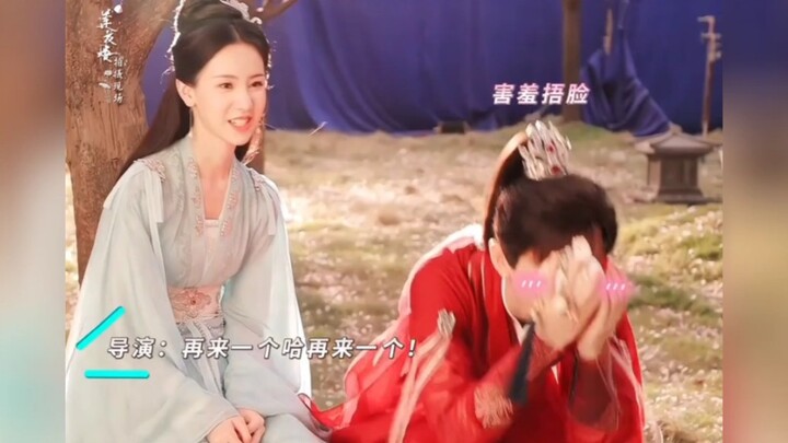 Cheng Yi and Chen Duling’s forehead-kiss behind-the-scenes is here! Cheng Yi is so shy!!!!