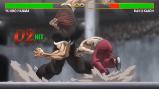 Yujiro Hanma VS Kaku Kaioh - FIGTH WITH HEALTHBARS | BAKI