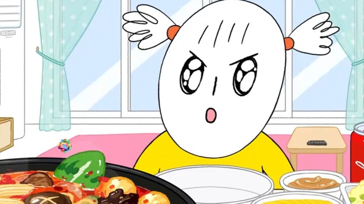 [foomuk animation] Spicy hot pot takeout! Shrimp fried rice, spicy hot pot eating show