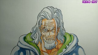 Cách Vẽ Chân Dung Vua Bóng Tối silver rayleigh-DRAWING ONE PIECE