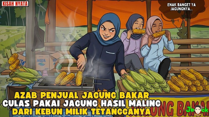 AZAB PENJUAL JAGUNG BAKAR CULAS PAKAI JAGUNG HASIL MALING DARI KEBUN MILIK