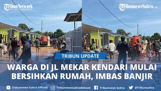 Warga Bersihkan Lumpur Usai Banjir di Jl Mekar Jaya 1 Kendari, Pengembang Kerahkan Pekerja-Tower Air