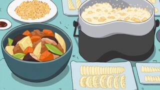 [Crayon Shin-chan] Delicious bamboo shoot rice in the late night