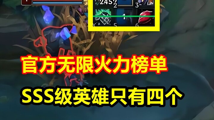 ในรายชื่ออาวุธไร้ขีดจำกัดอย่างเป็นทางการ มีผู้เล่นระดับ SSS เพียงสามคน และอันดับที่ 1 มีอัตราการชนะ 