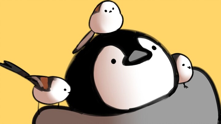 【Qiuer】The little penguin helps the little birds survive the winter, the goose is good