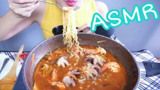 ASMR Ottogi Jin Jjambbong Ramen +Seafood / มาม่าเกาหลี ซีฟู๊ด