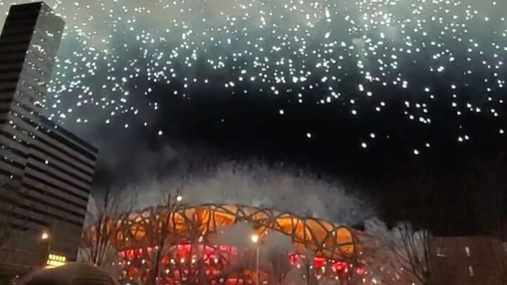 How blissful is it to watch the Winter Olympics fireworks show from outside the Bird’s Nest!