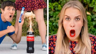 แกล้งกัน 1000 ครั้งใน 24 ชั่วโมง || วิธีแกล้งเพื่อนและครอบครัว ! เอาแชมพูแกล้ง โดย 123 GO! TRENDS