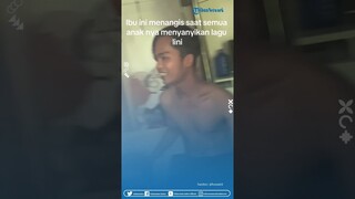 Anaknya Kompak Nyanyikan Lagu "Sekuat Hatimu", Ibu Ini Tak Kuasa Tahan Tangisnya