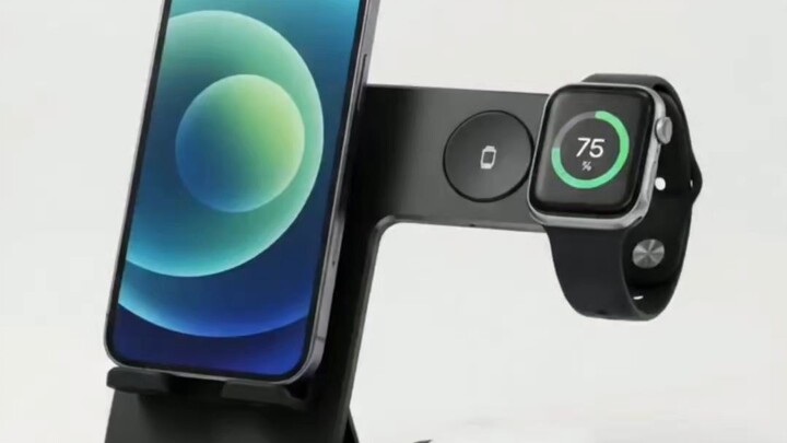 🔋✨ 3-in-1 Wireless Charging Station!Charge your 📱 iPhone, ⌚ Apple Watch & 🎧 AirPods all in one pl