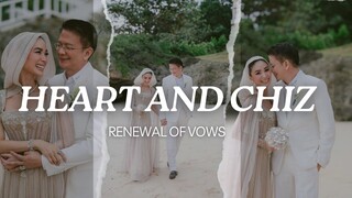 heart evangelista and chiz escudero renewal of vows at Balesin #fyp #heartevangelista #chizescudero