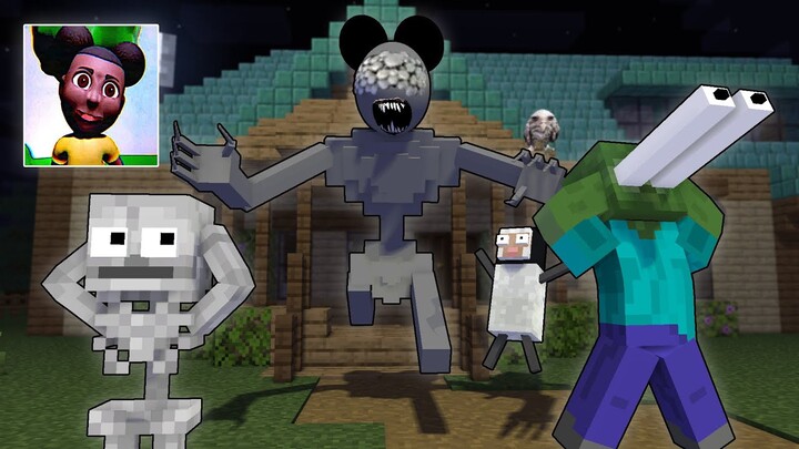 Monster School : AMANDA CARTOON HORROR CHALLENGE - Minecraft Animation