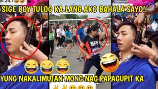 Yung nakalimutan mong nag papagupit ka' tinulogan mo🤣😂| Pinoy Memes, funny videos compilation
