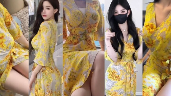 ภาคหุ่น: สาวใส่กระโปรงเหลืองแบบนี้ คุณทนไหวถึงคนที่เท่าไหร่?