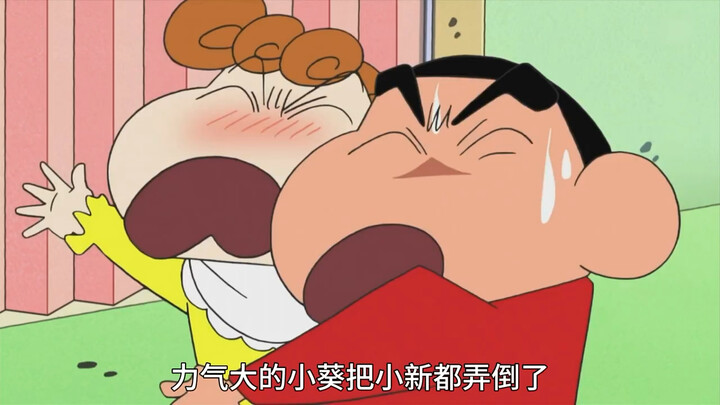 小新带小白小葵毁了美伢的书法，广志直夸美伢的屁股大