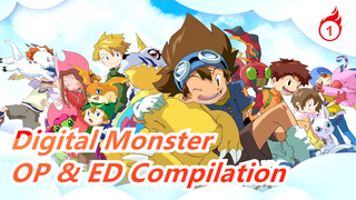 [Digital Monster] Full Version! S1-6 OP & ED Songs of Evolution Compilation~ The Childhood Memory_A1