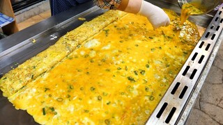 Trứng tráng cuộn khổng lồ - Đồ ăn đường phố