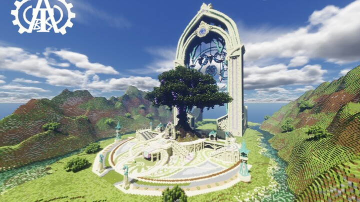 [Minecraft] Do you like this wisteria tree portal? — Enola