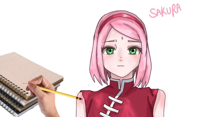 Belajar menggambar part 4 Sakura iblis paint terbaru