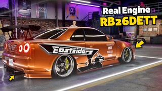 Need for Speed Heat - EDDIE NISSAN SKYLINE GT-R R34 Customization | Real Engine & Sound